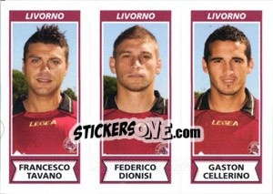 Sticker Francesco Tavano / Federico Dionisi / Gaston Cellerino - Calciatori 2010-2011 - Panini