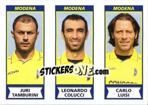 Sticker Juri Tamburini / Leonardo Colucci / Carlo Luisi - Calciatori 2010-2011 n. 552 - Panini