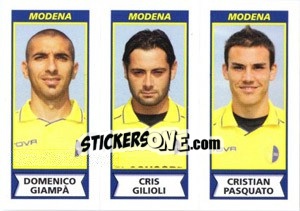 Sticker Domenico Giampà / Cris Gilioli / Cristian Pasquato - Calciatori 2010-2011 - Panini