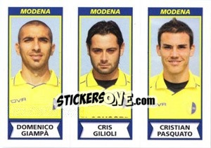 Sticker Domenico Giampà / Cris Gilioli / Cristian Pasquato - Calciatori 2010-2011 n. 554 - Panini