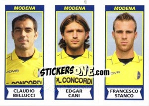 Sticker Claudio Bellucci / Edgar Cani / Francesco Stanco - Calciatori 2010-2011 - Panini