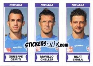 Cromo Giuseppe Gemiti / Mavillo Gheller / Rijat Shala - Calciatori 2010-2011 - Panini
