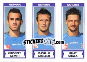 Sticker Giuseppe Gemiti / Mavillo Gheller / Rijat Shala - Calciatori 2010-2011 n. 560 - Panini