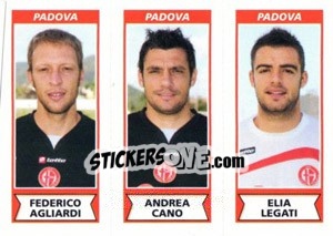 Sticker Federico Agliardi / Andrea Cano / Elia Legati - Calciatori 2010-2011 n. 565 - Panini