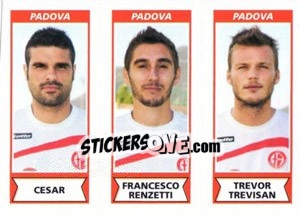 Sticker Cesar / Francesco Renzetti / Trevor Trevisan - Calciatori 2010-2011 n. 566 - Panini