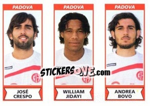 Cromo Jose Crespo / William Jidayi / Andrea Bovo - Calciatori 2010-2011 - Panini