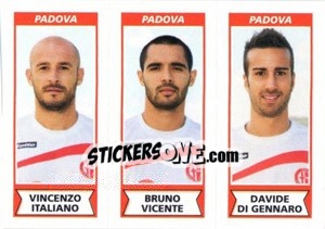 Sticker Vincenzo Italiano / Bruno Vicente / Davide Di Gennaro - Calciatori 2010-2011 n. 568 - Panini