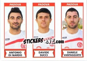 Sticker Antonio Di Nardo / Davide Succi / Daniele Vantaggiato - Calciatori 2010-2011 n. 570 - Panini