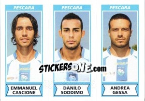 Sticker Emmanuel Cascione / Danilo Soddimo / Andrea Gessa - Calciatori 2010-2011 n. 576 - Panini