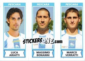 Sticker Luca Ariatti / Massimo Bonanni / Marco Verratti - Calciatori 2010-2011 - Panini