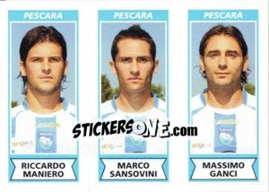 Sticker Riccardo Maniero / Marco Sansovini / Massimo Ganci - Calciatori 2010-2011 n. 578 - Panini