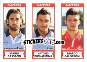 Figurina Mario Cassano / Antonio Donnarumma / Marco Calderoni - Calciatori 2010-2011 - Panini