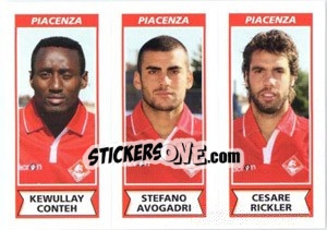 Sticker Kewullay Conteh / Stefano Avogadri / Cesare Rickler - Calciatori 2010-2011 n. 581 - Panini