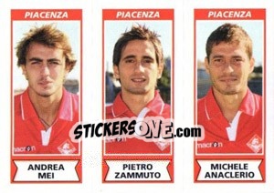 Sticker Andrea Mei / Pietro Zammuto / Michele Anaclerio - Calciatori 2010-2011 n. 582 - Panini