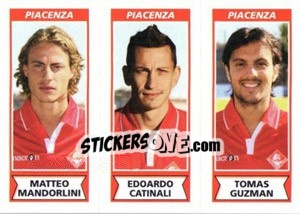 Sticker Matteo Mandorlini / Edoardo Catinali / Tomas Guzman - Calciatori 2010-2011 n. 584 - Panini