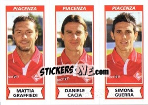 Sticker Mattia Graffiedi / Daniele Cacia / Simone Guerra - Calciatori 2010-2011 n. 585 - Panini
