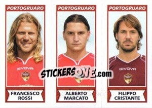 Sticker Francesco Rossi / Alberto Marcato / Filippo Cristante - Calciatori 2010-2011 n. 588 - Panini