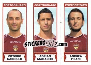 Sticker Vittorio Gargiulo / Adrian Madaschi / Andrea Pisani - Calciatori 2010-2011 n. 589 - Panini