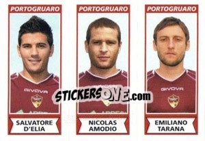 Figurina Salvatore D'Elia / Nicolas Amodio / Emiliano Tarana - Calciatori 2010-2011 - Panini