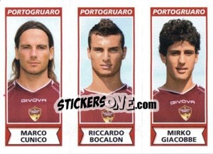 Sticker Marco Cunico / Riccardo Bocalon / Mirko Giacobbe - Calciatori 2010-2011 - Panini