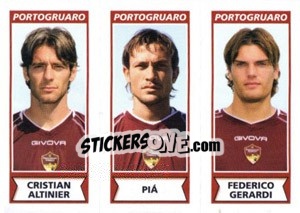 Sticker Cristian Altinier / Pia / Federico Gerardi - Calciatori 2010-2011 n. 593 - Panini