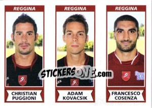 Sticker Christian Puggioni / Adam Kovacsik / Francesco Cosenza - Calciatori 2010-2011 n. 595 - Panini
