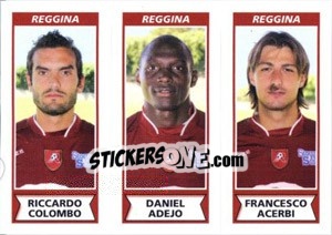 Sticker Riccardo Colombo / Daniel Adejo / Francesco Acerbi - Calciatori 2010-2011 n. 596 - Panini