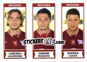 Cromo Lorenzo Laverone / Simone Rizzato / Andrea Costa - Calciatori 2010-2011 - Panini