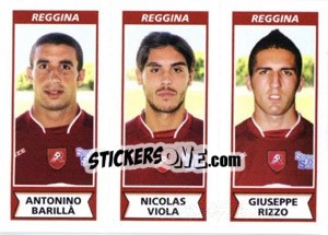 Sticker Antonino Barilla / Nicolas Viola / Giuseppe Rizzo - Calciatori 2010-2011 - Panini