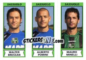 Figurina Walter Bressan / Alberto Pomini / Mauro Minelli - Calciatori 2010-2011 - Panini