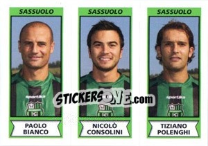 Sticker Paolo Bianco / Nicolo Consolini / Tiziano Polenghi - Calciatori 2010-2011 n. 604 - Panini