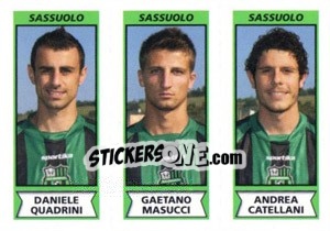 Sticker Daniele Quadrini / Gaetano Masucci / Andrea Catellani - Calciatori 2010-2011 n. 607 - Panini