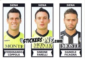 Sticker Ferdinando Coppola / Simone Farelli / Daniele Ficagna - Calciatori 2010-2011 n. 610 - Panini