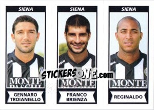 Sticker Gennaro Troianiello / Franco Brienza / Reginaldo - Calciatori 2010-2011 n. 614 - Panini
