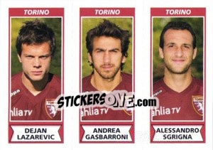 Sticker Dejan Lazarevic / Andrea Gasbarroni / Alessandro Sgrigna - Calciatori 2010-2011 n. 622 - Panini