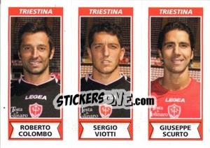 Sticker Roberto Colombo / Sergio Viotti / Giuseppe Scurto - Calciatori 2010-2011 n. 625 - Panini