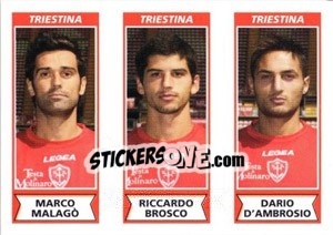 Sticker Marco Malago / Riccardo Brosco / Dario D'Ambrosio - Calciatori 2010-2011 n. 626 - Panini