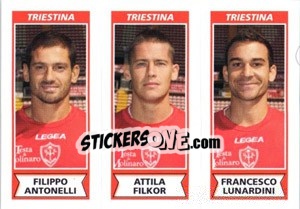 Cromo Filippo Antonelli / Attila Filkor / Francesco Lunardini - Calciatori 2010-2011 - Panini