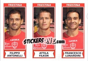 Sticker Filippo Antonelli / Attila Filkor / Francesco Lunardini - Calciatori 2010-2011 n. 628 - Panini