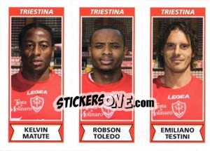 Sticker Kelvin Matute / Robson Toledo / Emiliano Testini - Calciatori 2010-2011 n. 629 - Panini