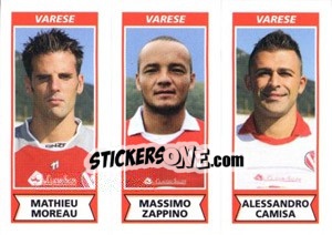 Sticker Mathieu Moreau / Massimo Zappino / Alessandro Camisa - Calciatori 2010-2011 n. 633 - Panini