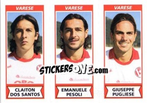 Sticker Claiton Dos Santos / Emanuele Pesoli / Giuseppe Pugliese - Calciatori 2010-2011 n. 634 - Panini