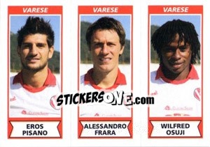 Sticker Eros Pisano / Alessandro Frara / Wilfred Osuji - Calciatori 2010-2011 n. 635 - Panini