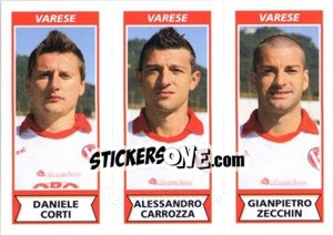 Sticker Daniele Corti / Alessandro Carrozza / Gianpietro Zecchin - Calciatori 2010-2011 - Panini