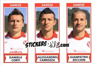 Sticker Daniele Corti / Alessandro Carrozza / Gianpietro Zecchin - Calciatori 2010-2011 n. 636 - Panini
