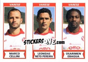 Sticker Marco Cellini / Leonidas Neto Pereira / Osarimen Ebagua - Calciatori 2010-2011 - Panini
