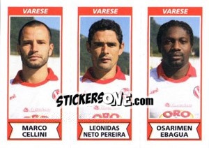 Sticker Marco Cellini / Leonidas Neto Pereira / Osarimen Ebagua - Calciatori 2010-2011 n. 638 - Panini