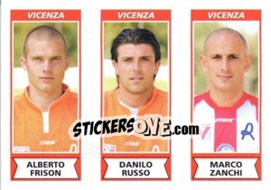 Sticker Alberto Frison / Danilo Russo / Marco Zanchi - Calciatori 2010-2011 n. 640 - Panini