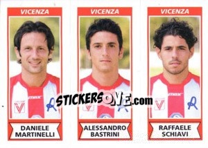 Sticker Daniele Martinelli / Alessandro Bastrini / Raffaele Schiavi - Calciatori 2010-2011 n. 641 - Panini