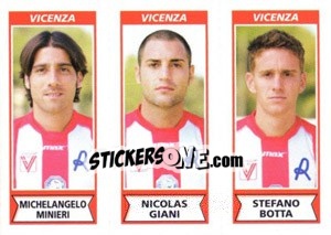 Cromo Michelangelo Minieri / Nicolas Giani / Stefano Botta - Calciatori 2010-2011 - Panini